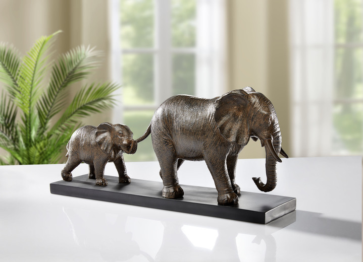 Figuren - Dekofigur „Elefanten-Familie“, in Farbe BRAUN Ansicht 1