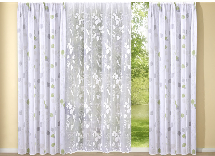 Heimtextilien - Store mit Universalschienenband, in Größe 140 (125x300 cm) bis 298 (245x600 cm), in Farbe WEISS Ansicht 2