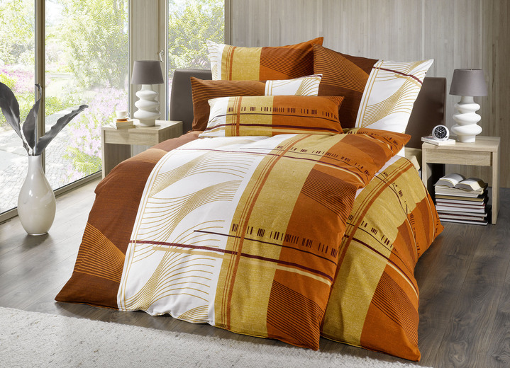 Bettwäschegarnituren - Soft-Biber Bettwäsche-Garnitur, in Größe 111 (40x80 cm + 135x200 cm) bis 115 (80x80 cm + 155x220 cm), in Farbe GRÜN Ansicht 3