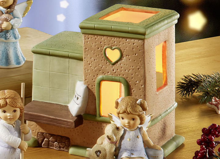 Goebel-Figuren - Szene Lebkuchenbäckerei aus der Nina & Marco-Serie, in Farbe BLAU, in Ausführung Engel mit Waage Ansicht 7