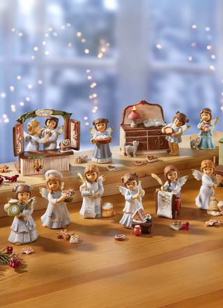 Lebkuchenbäckerei-Szene aus Porzellan