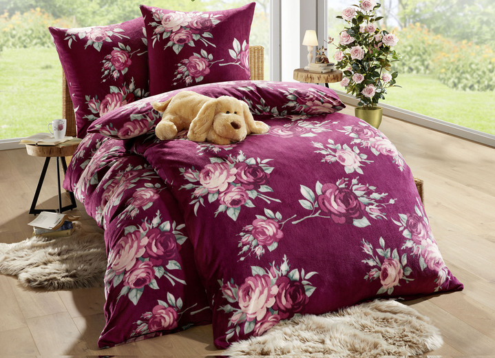 - Bettwäsche-Garnitur in Mikrofaser-Fleece, in Farbe LILA Ansicht 2