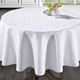 Tischdecken - Bügelfreie Tischdecke mit Fleckschutz-Ausrüstung, in Größe 130 (Läufer, 40x140 cm) bis 220 (Tischdecke oval, 155x220 cm), in Farbe WEISS – Farbe WEISS – Ansicht 2