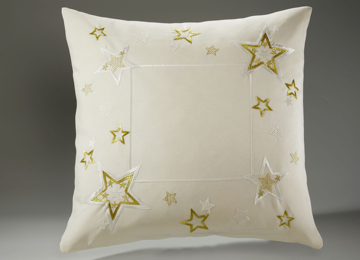 Tischdecken - Tisch- und Raumdekoration, in Größe 101 (Deckchen, 35x 50 cm) bis 404 (Kissenbezug, 40x 40 cm), in Farbe CREME-GOLD Ansicht 4