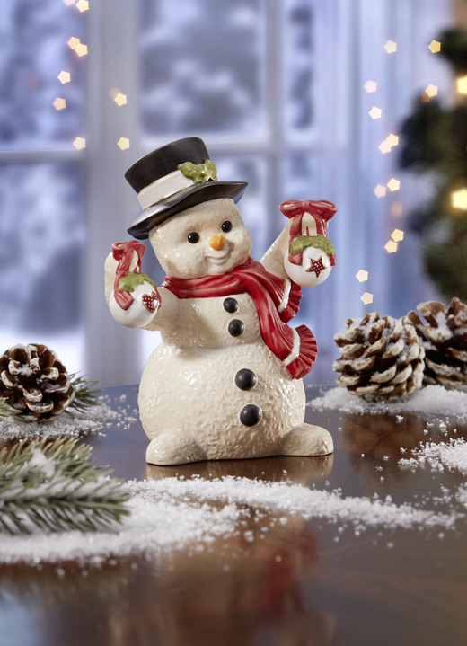 - Goebel Schneemann aus Feinsteingut, in Farbe BUNT