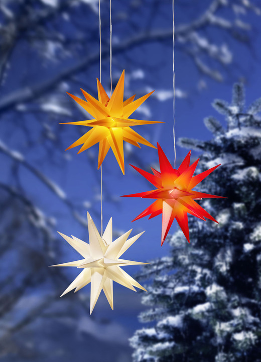 - Weihnachtsstern mit Timer, in Farbe WEISS