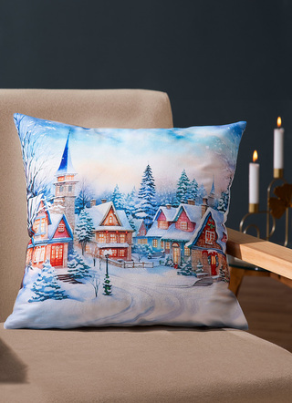 Kissenbezüge - Weihnachtlicher Kissenbezug in Samtoptik, in Farbe BUNT