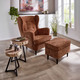 TV- & Relaxsessel - Ohrenbackensessel mit Hocker – Farbe TERRA TV- & Relaxsessel - Ohrenbackensessel mit Hocker, in Farbe GRAU