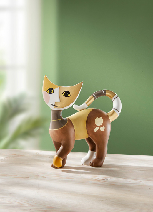 Figuren - Goebel Katze aus Biskuitporzellan, in Farbe BUNT