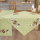 Tischdecken - Tischdecke mit aufwendiger Stickerei, in Größe 130 (2 Platzsets, 35x 50 cm) bis 404 (Kissenbezug, 40x 40 cm), in Farbe ECRU – Farbe GRÜN – Ansicht 2
