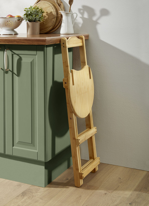 Küchenmöbel - Klapp-Hocker aus Bambus, in Farbe NATUR Ansicht 3