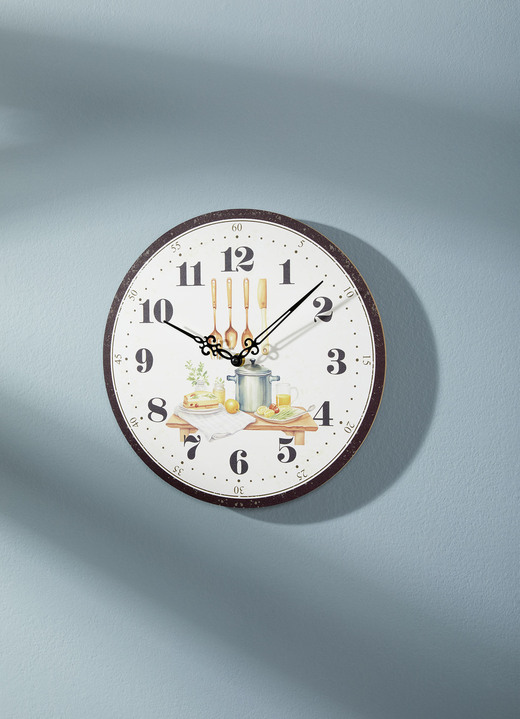 Uhren - Wanduhr mit Quarzuhrwerk, in Farbe BUNT