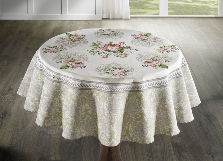 Tischdecken - Tisch- und Raumdekoration mit romantischem Rosenmotiv, in Größe 100 (2 Platzsets, 35x 50 cm) bis 404 (Kissenbezug, 45x 45 cm), in Farbe MULTICOLOR Ansicht 1