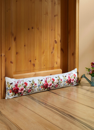 Zugluftrolle mit Blumen-Motiv