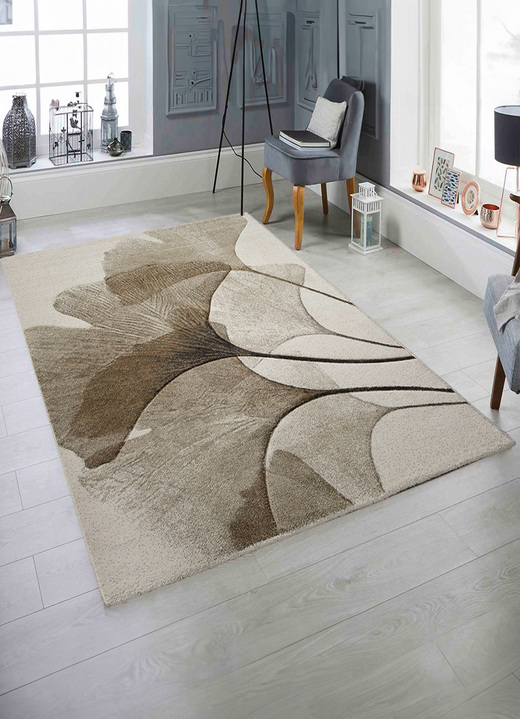 Modern - Hochwertige Designer-Brücken und -Teppiche, in Größe 113 (Brücke, 80x150 cm) bis 282 (Teppich, 200x290 cm), in Farbe BEIGE Ansicht 3