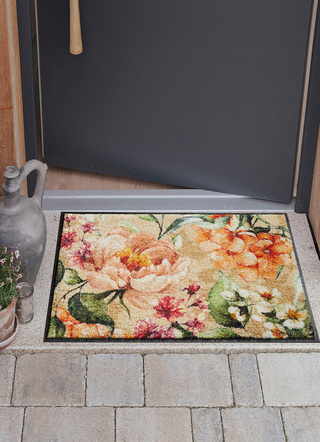 Fußmatte Blumen mit rutschhemmender Rückseite