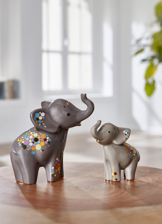 Figuren - Goebel Elefant aus Porzellan Ansicht 2 Figuren - Goebel Elefant aus Porzellan, in Farbe BRAUN, in Ausführung Elefant Rokka Ansicht 2