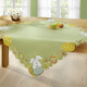 Tischdecken - Tisch- und Raumdekoration mit Plüsch- und Stoff-Applikationen, in Größe 101 (Deckchen, 35x 50 cm) bis 404 (Kissenbezug, 40x 40 cm), in Farbe WEISS – Farbe GRÜN – Ansicht 1