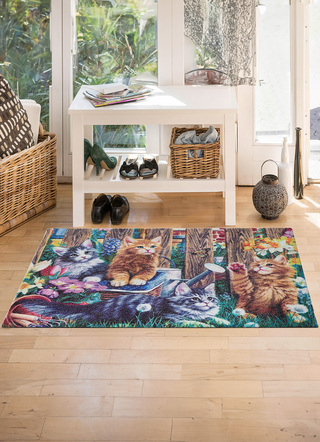 Fußmatten - Fußmatte mit rutschhemmende Rückseite, in Farbe BUNT – Farbe BUNT – Ansicht 