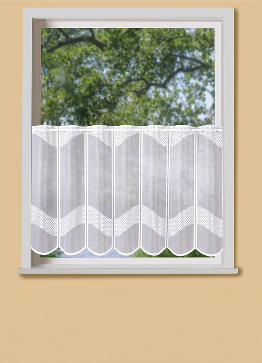 Landhaus & Küche - Handcolorierter Kurzstore, in Größe 856 (H60xB 98 cm) bis 884 (H90xB148 cm), in Farbe WEISS-BLAU Ansicht 4