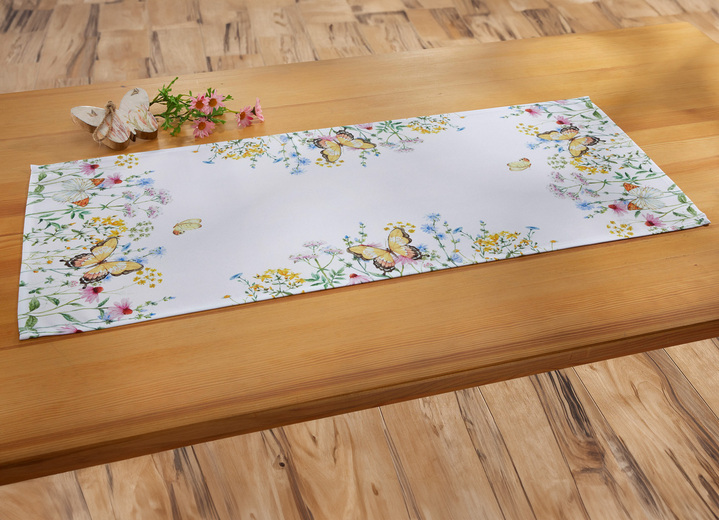 Tischdecken - Herrliche Tischdecke mit Frühlingsmotiven, in Größe 110 (Läufer, 40x 90 cm) bis 404 (Kissenbezug, 40x 40 cm), in Farbe  Ansicht 1