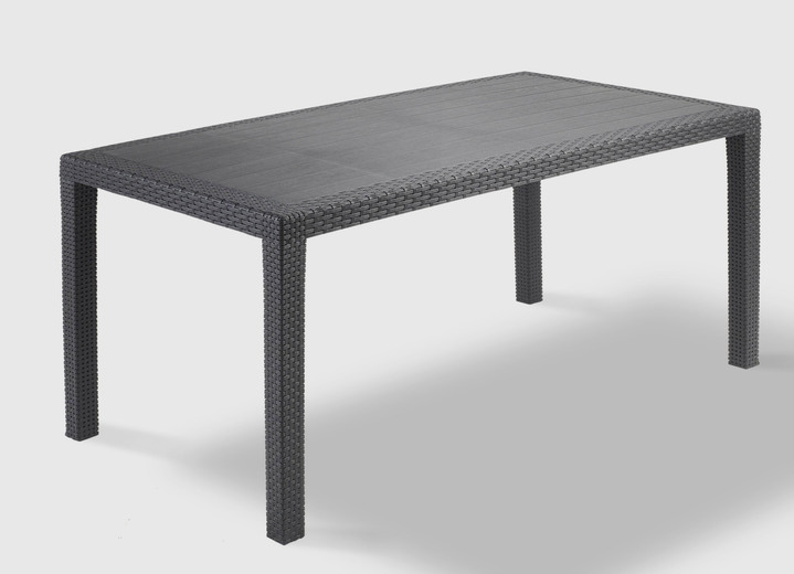 Gartenmöbel - Gartenmöbel-Serie mit attraktivem Rattan-Dekor Ansicht 6 Gartenmöbel - Gartenmöbel-Serie mit attraktivem Rattan-Dekor, in Farbe WEISS, in Ausführung Tisch Quadratisch Ansicht 6