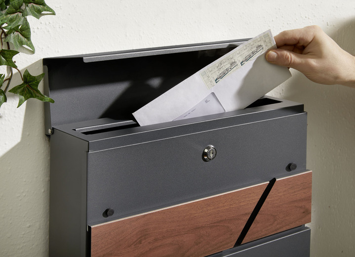 Gartenzubehör - Briefkasten London, in Farbe ANTHRAZIT-BRAUN Ansicht 2