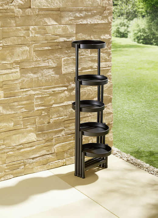 Gartenmöbel - Pflanzenständer aus Eisen, in Farbe SCHWARZ, in Ausführung Pflanzständer klein Ansicht 4