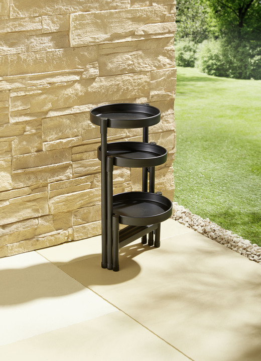 Gartenmöbel - Pflanzenständer aus Eisen, in Farbe SCHWARZ, in Ausführung Pflanzständer klein Ansicht 2