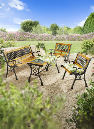 Gartenmöbel - Gartenmöbel Royal mit rustikalem Charme, in Farbe SCHWARZ-BRAUN, in Ausführung Sessel Royal