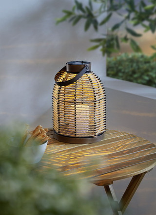 LED-Solar-Korbleuchte