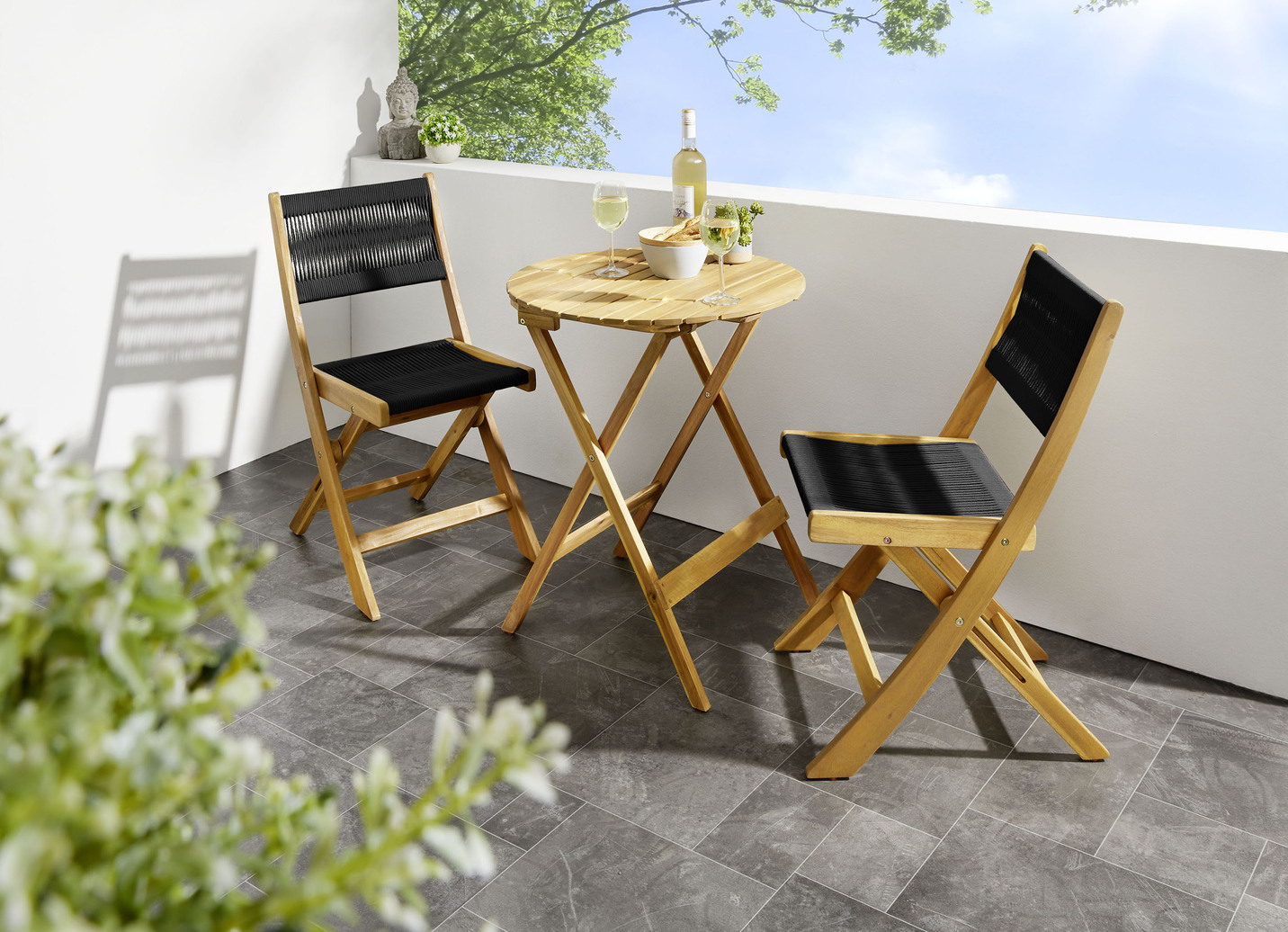 BistroSet Lanzarote aus Akazienholz Gartenmöbel Brigitte Hachenburg
