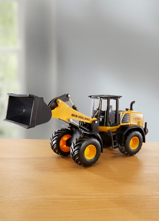Sammlermodelle - New Holland Radlader W170D, in Farbe SCHWARZ-GELB