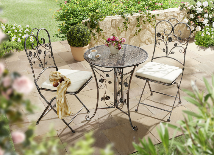 Gartenmöbel - Metall-Gartenmöbel Pinatubo, in Farbe BRONZE, in Ausführung Bistrotisch Ansicht 2