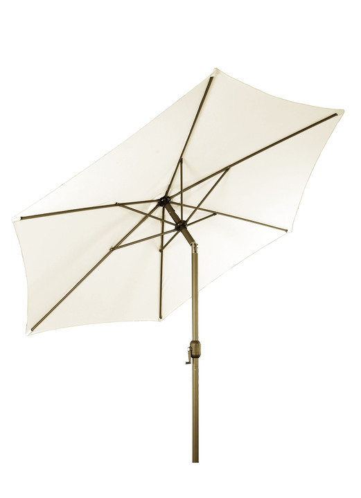Sichtschutz und Sonnenschutz - Sonnenschirm mit robustem Aluminiumgestell, in Farbe BEIGE, in Ausführung ø 2,5 m, knickbar, ohne Volant Ansicht 1