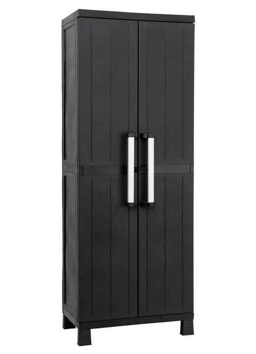 Gartenmöbel - Geräteschrank Garage mit Holzlamellen-Effekt Ansicht 11 Gartenmöbel - Geräteschrank Garage mit Holzlamellen-Effekt, in Farbe SCHWARZ, in Ausführung klein Ansicht 11