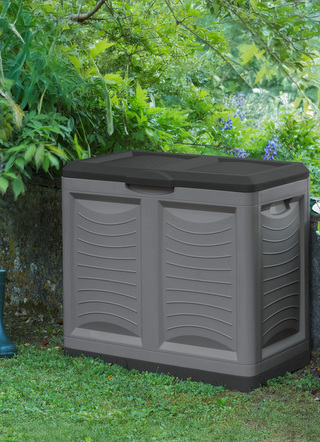 Garten - Universalbox aus temperatur- und UV-beständigem Kunststoff, in Farbe BEIGE – Farbe GRAU – Ansicht 