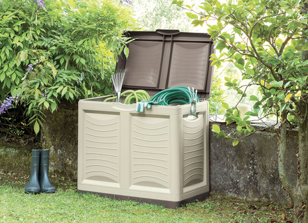 Garten - Universalbox aus temperatur- und UV-beständigem Kunststoff, in Farbe BEIGE – Farbe BEIGE – Ansicht 