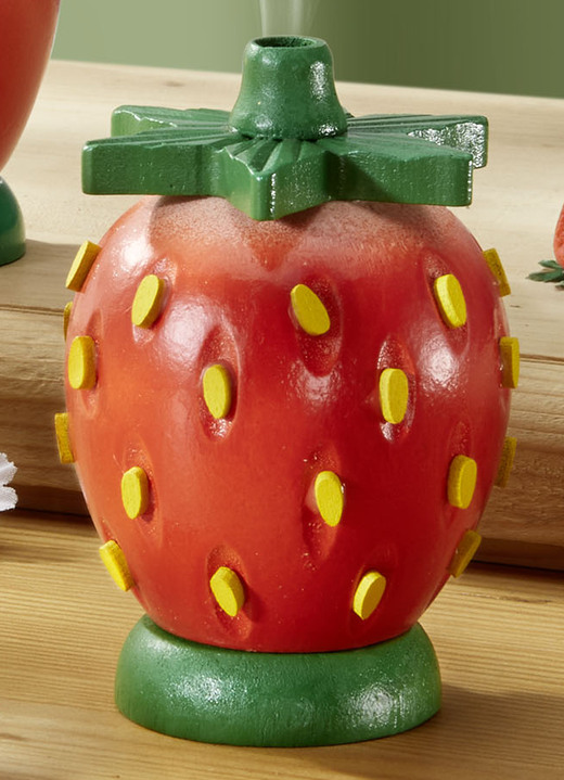 Geschenkideen - Räucherfiguren mit fruchtigem Duft, in Farbe ROT-GRÜN, in Ausführung Räucherfigur Erdbeere Ansicht 1