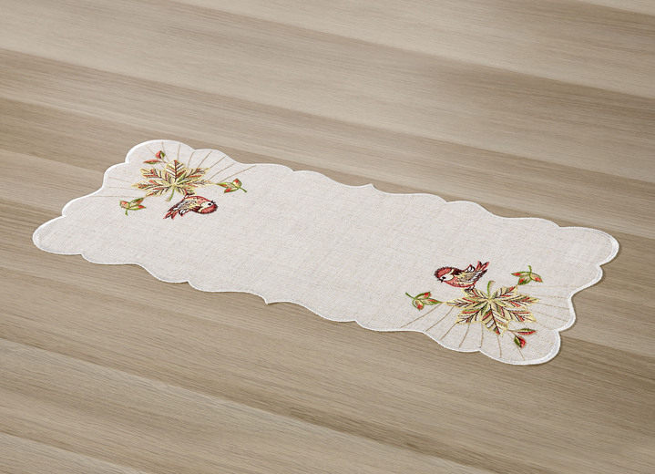 Tischdecken - Hochwertige Tisch- und Raumdekoration in Leinenoptik, in Größe 125 (Deckchen, 26x26 cm) bis 404 (Kissenbezug, 40x40 cm), in Farbe NATUR-BUNT Ansicht 2