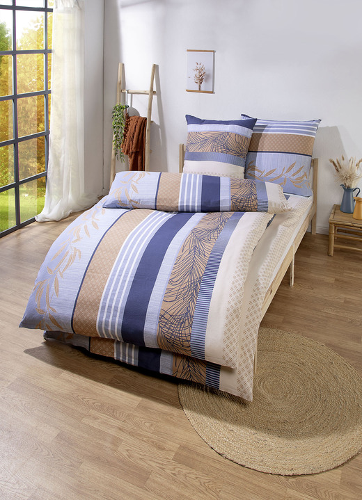 Bettwäschegarnituren - Bettwäsche-Garnitur, in Größe 112 (80x80 cm + 135x200 cm) bis 115 (80x80 cm + 155x220 cm), in Farbe BEIGE Ansicht 2