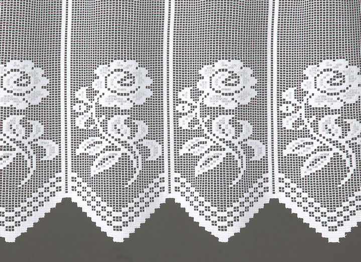 Landhaus & Küche - Kurzstore mit gezacktem Abschluss, in Größe 661 (H30xB 95 cm) bis 859 (H60xB157 cm), in Farbe WEISS Ansicht 2