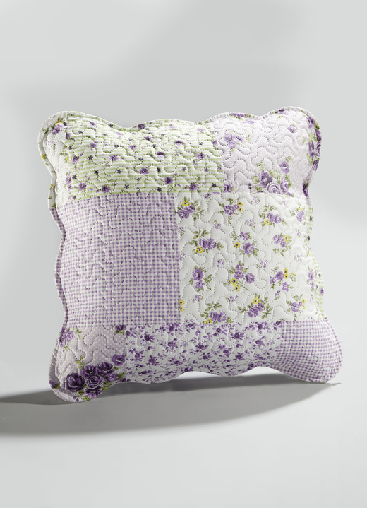 Tagesdecken - Digital bedruckte Tagesdecke in Patchwork-Optik, in Größe 873 (Einzelbett, 140x210 cm) bis 924 (Kissenbezug, 40x 80 cm), in Farbe BUNT Ansicht 1