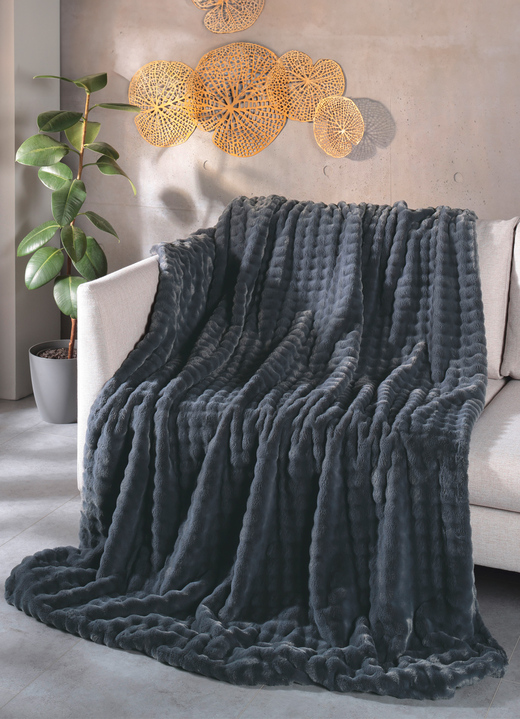 Decken - Wohnaccessoires in weicher Super-Soft-Touch Qualität, in Größe 225 (Wohndecke, 150x200 cm) bis 905 (Kissenbezug, 50x 50 cm), in Farbe CREME Ansicht 2