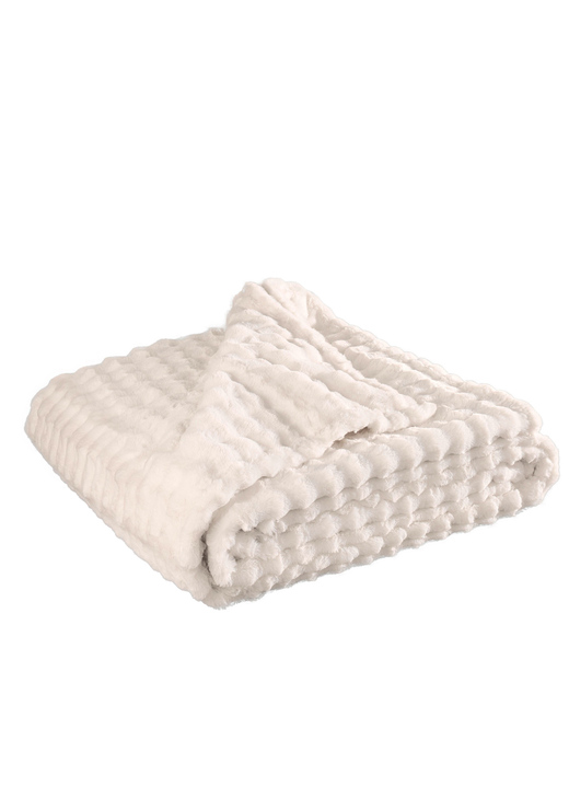 Decken - Wohnaccessoires in weicher Super-Soft-Touch Qualität, in Größe 225 (Wohndecke, 150x200 cm) bis 905 (Kissenbezug, 50x 50 cm), in Farbe CREME Ansicht 6