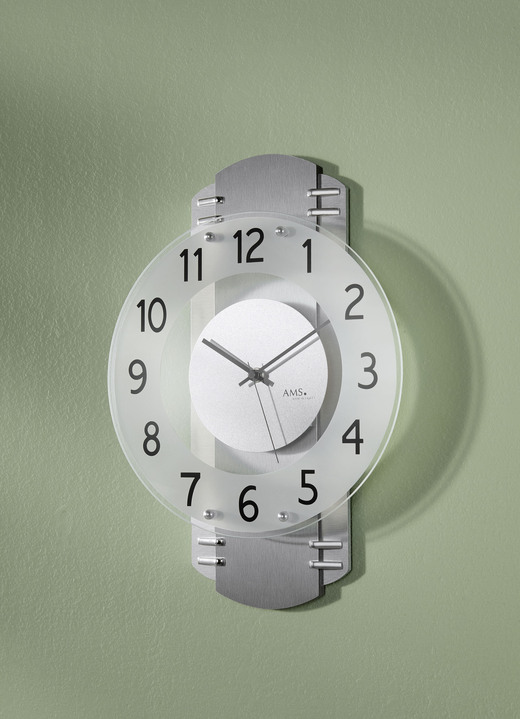 Uhren - Wanduhr mit Funkuhrwerk, in Farbe SILBER Ansicht 3