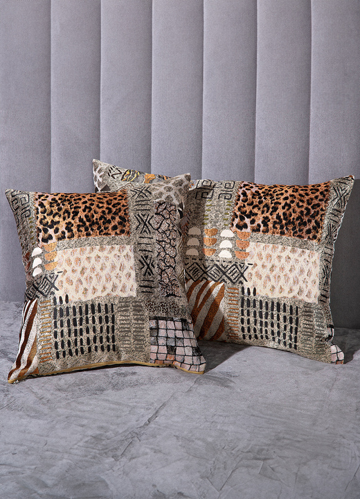 Kissenbezüge - Außergewöhnliche Kissenbezug in Jacquard-Qualität, in Größe 105 (Kissenbezug, 40x40 cm) bis 110 (Kissenbezug, 50x50 cm), in Farbe MULTICOLOR Ansicht 2
