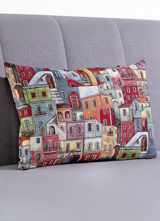 Kissenbezüge - Kissenbezug mit Reißverschluss, in Größe 105 (Kissenbezug, 40x40 cm) bis 110 (Kissenbezug, 50x50 cm), in Farbe BUNT, in Ausführung Dessin 1: Farbenmeer Ansicht 6