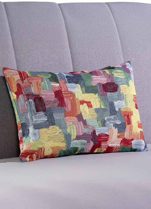 Kissenbezüge - Kissenbezug mit Reißverschluss, in Größe 105 (Kissenbezug, 40x40 cm) bis 110 (Kissenbezug, 50x50 cm), in Farbe BUNT, in Ausführung Dessin 1: Farbenmeer Ansicht 3