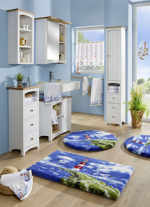 Badmöbel - Badmöbel-Programm aus massivem Holz, in Farbe NATUR, in Ausführung Hängeregal Ansicht 2